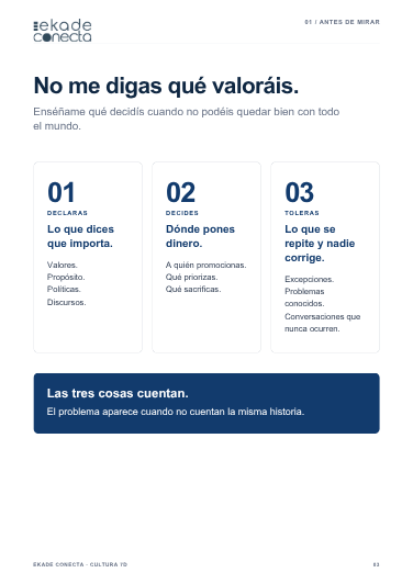 Página real Declaras, Decides, Toleras